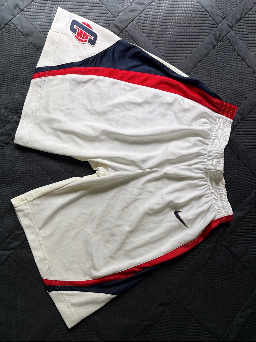 Nike Team USA Basketball Shorts White Red Blue Men’s Size 34 Made In USA